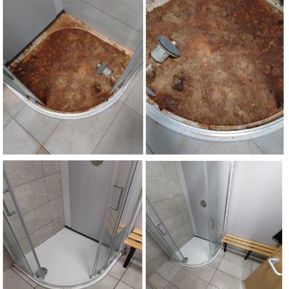 Bathroom and shower clean before and after — Bloom Clean Services Manchester
